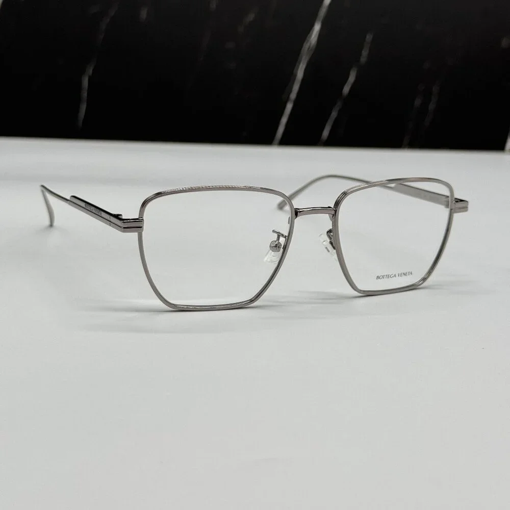 NEW BOTTEGA VENETA BV1015O 003 SILVER UNISEX EYEGLASSES BOTTEGA VENETA